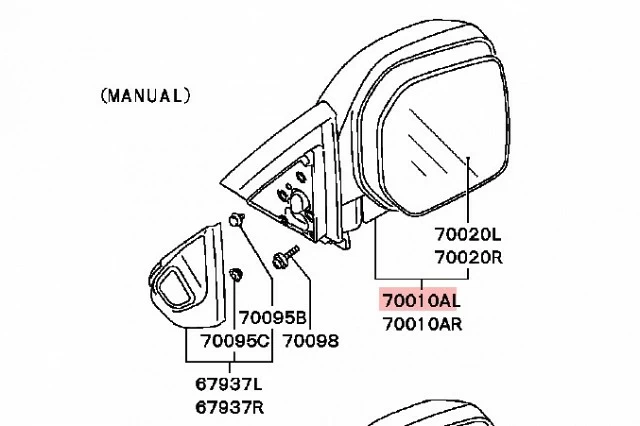 ESPEJO DE RETROVISOR IZQUIERDO CALEFACTABLE