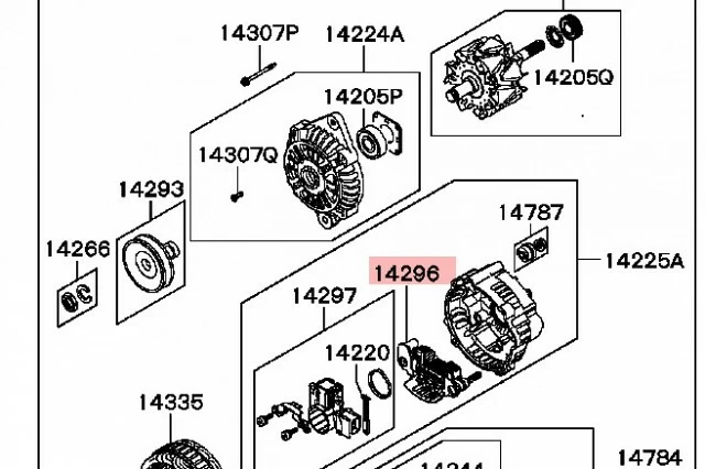 RECTIFICADOR, ALTERNADOR-MITSUBISHI